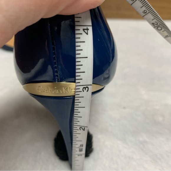 Calvin Klein blue strappy 3 inch heels shoes size 6 Lugina style NWOB - Picture 4 of 10